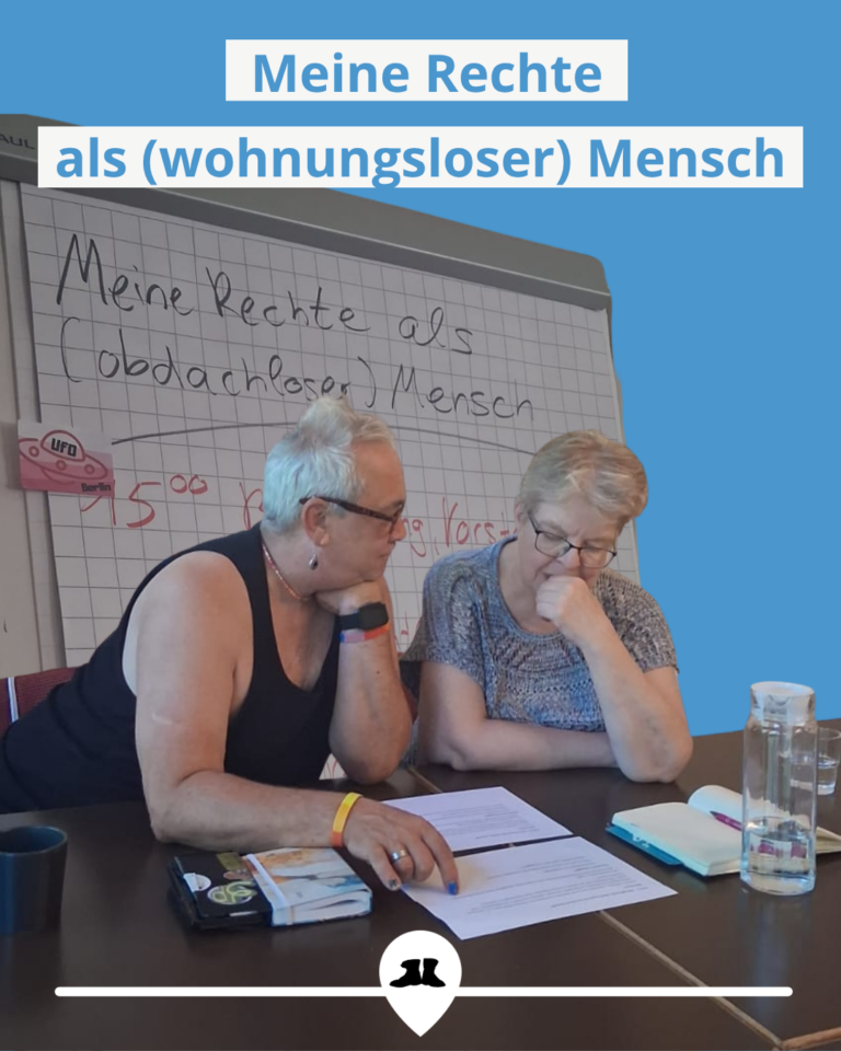 Workshop „Meine Rechte als (wohnungsloser) Mensch“